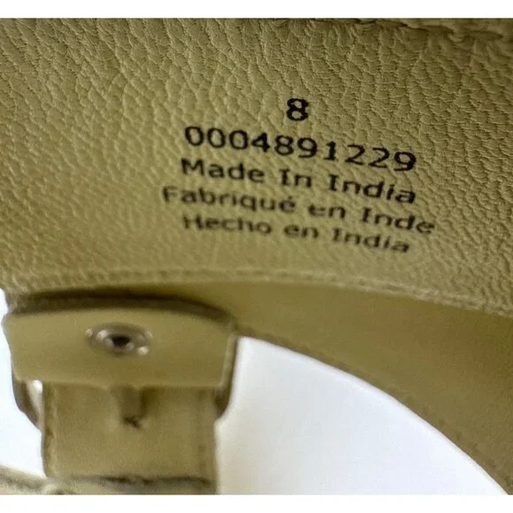 Free People Women's Sloan Buckle Open Toe Leather Sandals Buttermilk Size 8 - Picture 7 of 10